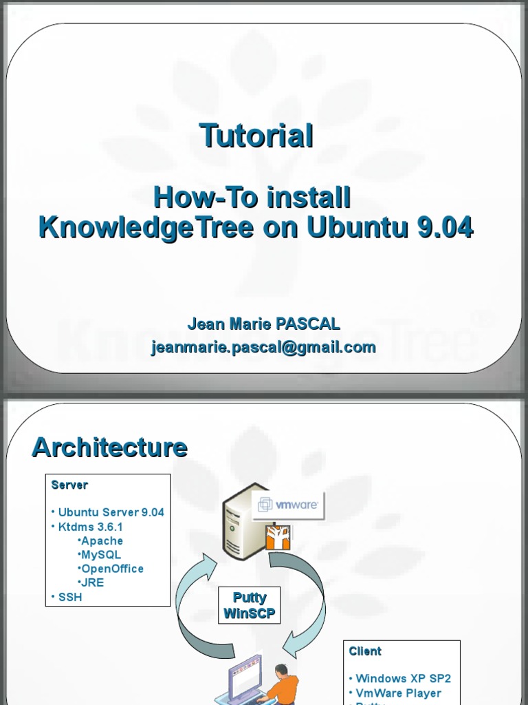 Install KnowledgeTree on Ubuntu 9.04 | PDF | Sudo | Microsoft Windows