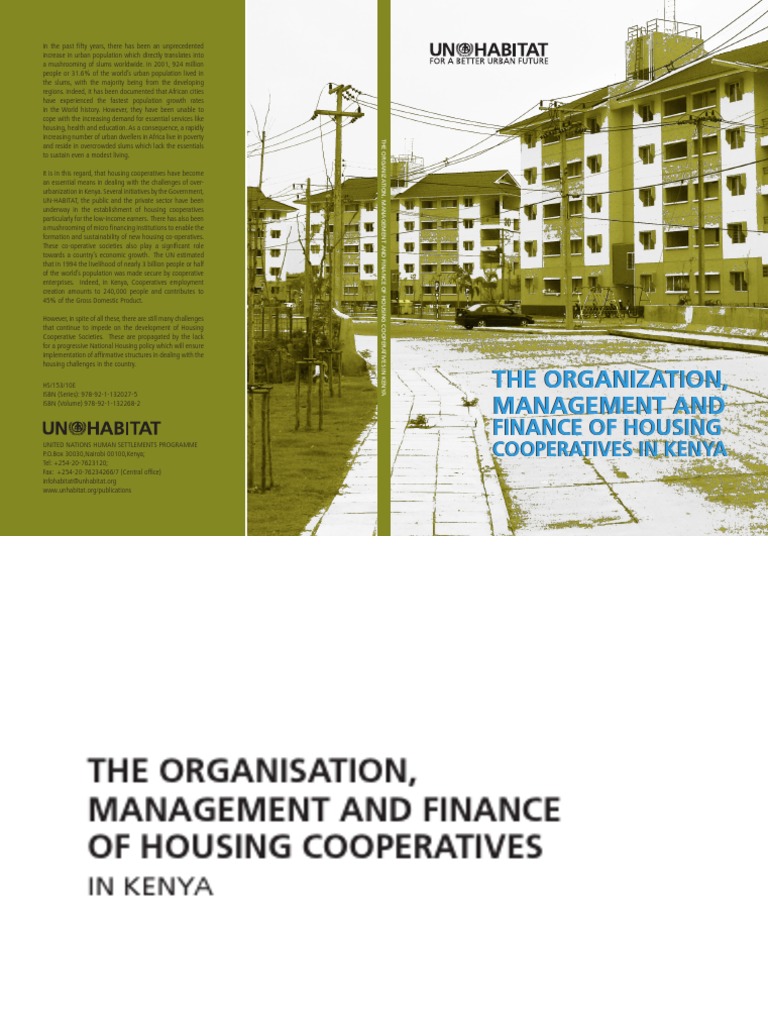 The Financing, Organisation and Management of Housing Cooperatives in