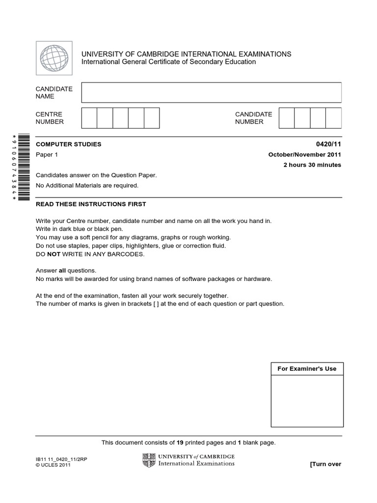 Cambridge IGCSE | PDF | Barcode | Test (Assessment)