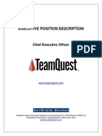 Executive Position Profile Teamquest Ceo
