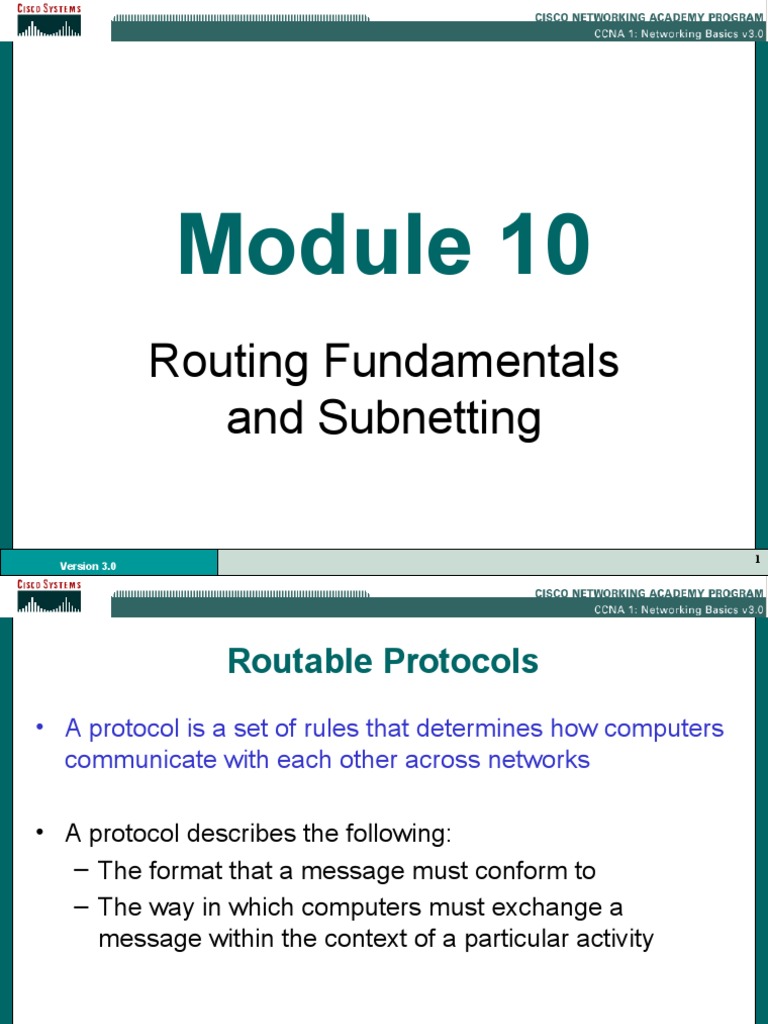 Routing Fundamentals and Subnetting | PDF