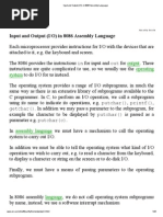 Input and Output (I_O) in 8086 Assembly Language