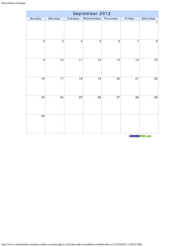 Print Online Calendar | PDF