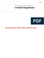 Differential Equations: The Second Part of The MTH 2132/2311course