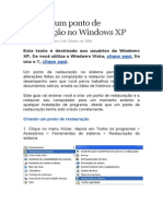 Criando um ponto de restauração no Windows XP