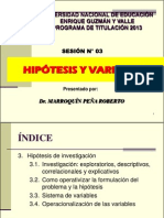 Sesion 3 Hipotesis y Variables