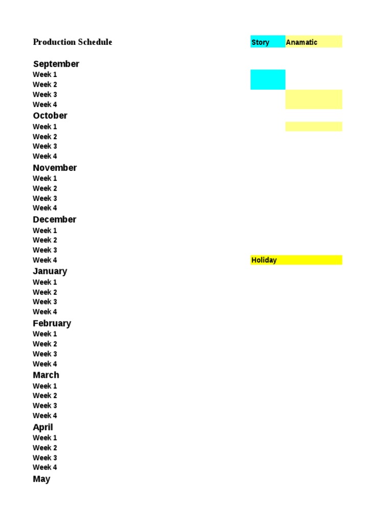 Production Schedule Overview | PDF