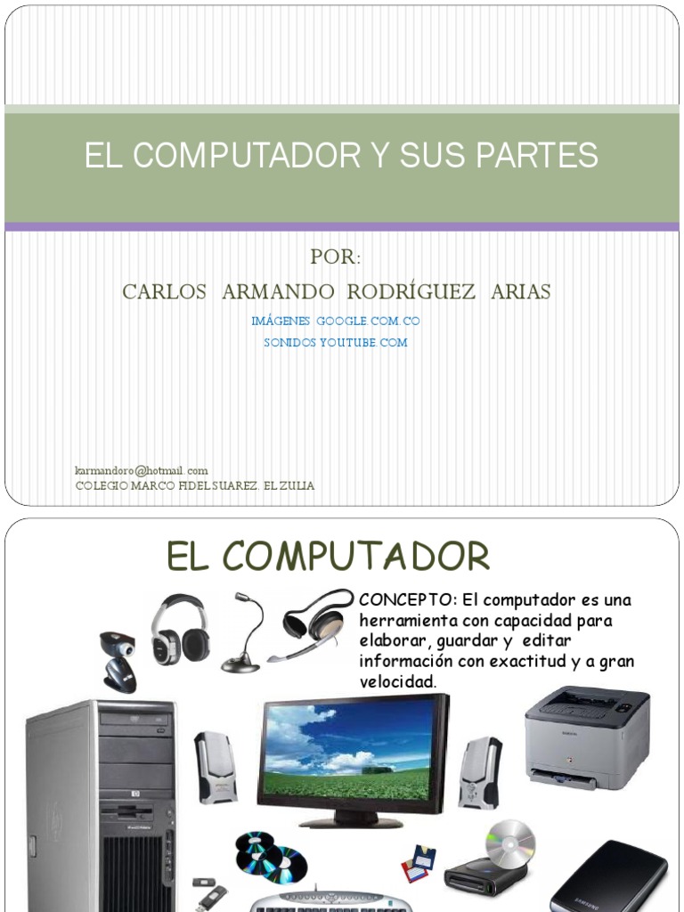 El Computador y Sus Partes PDF | PDF | Memoria de acceso aleatorio ...