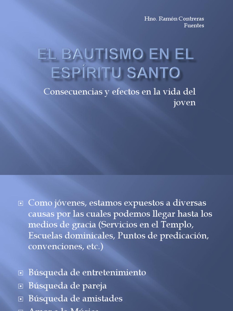 Efectos del Bautismo en el Espíritu Santo | PDF | espíritu Santo | Fe