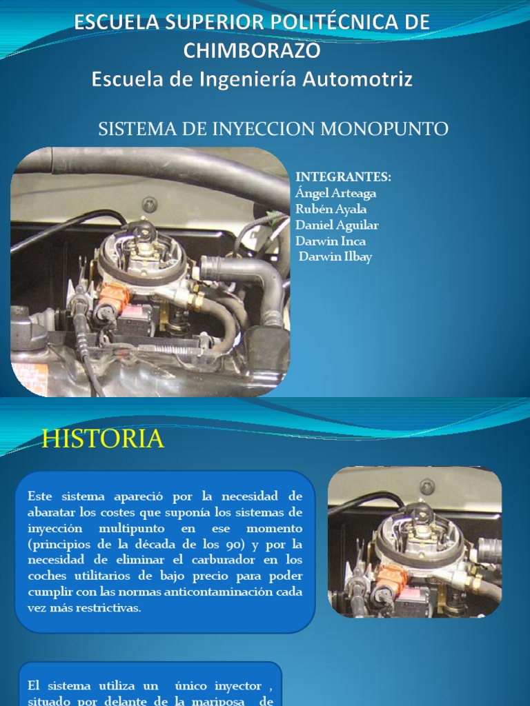 complemento centavo fotografía Grupo 6 Autotronica Sistema Monopunto | PDF | Carburador | Vehículo de motor