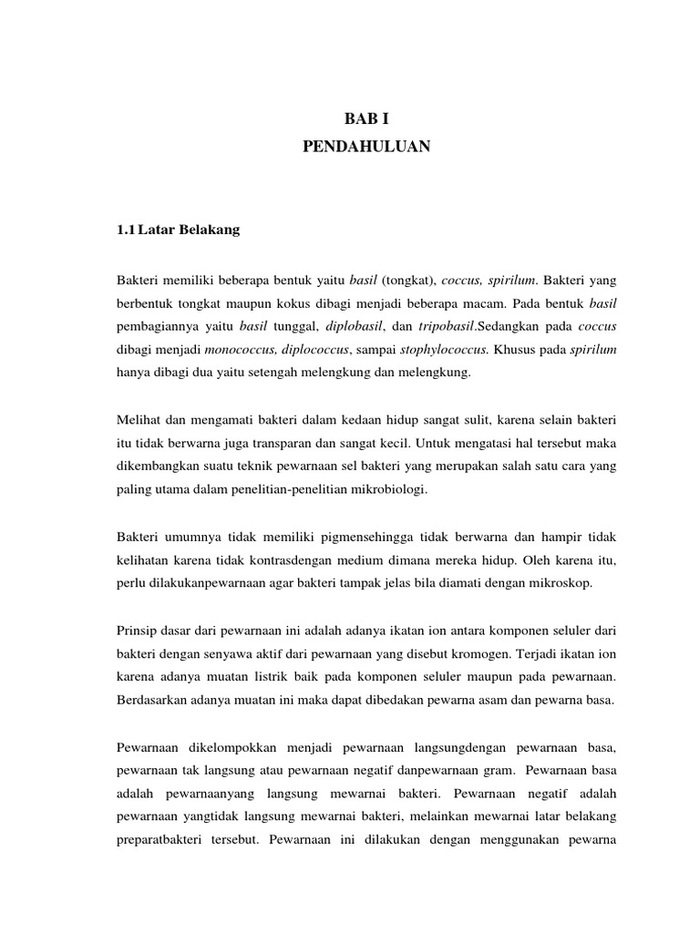 Laporan Mikrobiologi Pewarnaan