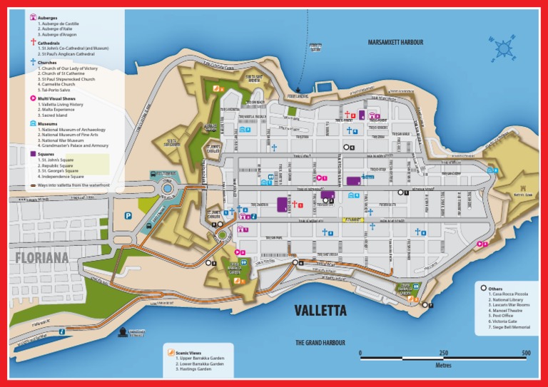 Valletta Tourist Map and Attractions | PDF