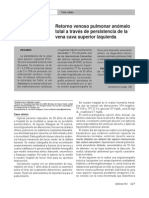 Retorno Venoso Pulmonar Anómalo VCS Izq Persistente Caso Clinico