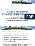 Psikometrik Inventori Minat Kerjaya Sidek (IMKS)