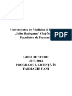 Ghid de Studii 2013_2014 _Facultatea de Farmacie