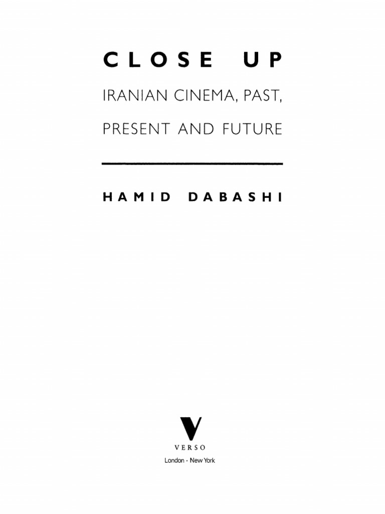 Hamid Dabashi Close Up Iranian Cinema Past Present and Future 2001 PDF Immanuel Kant Iran