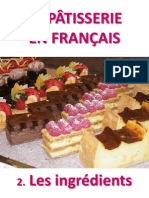 LA PATISSERIE EN FRANÇAIS - Les ingrédients