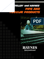 Hastelloy and Hayes Pipe and Tubular Products