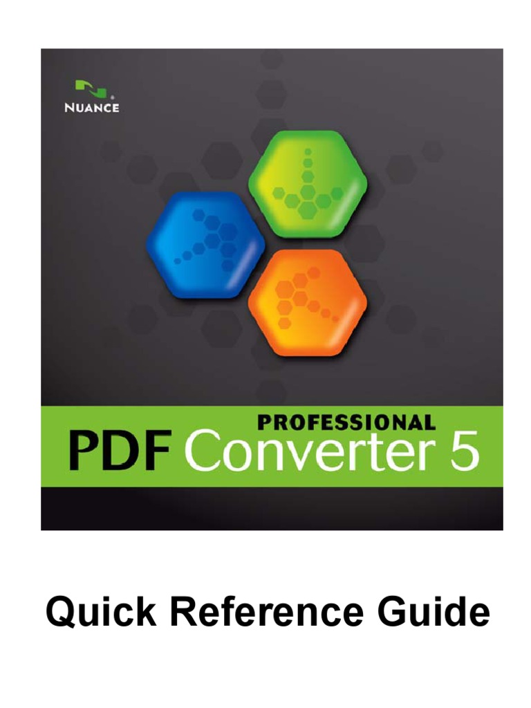 Nuance PDF Converter - Guide | Microsoft Word | Sanitization