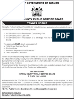 Tender Notice.