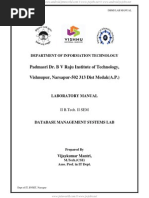 Dbms Lab Manual