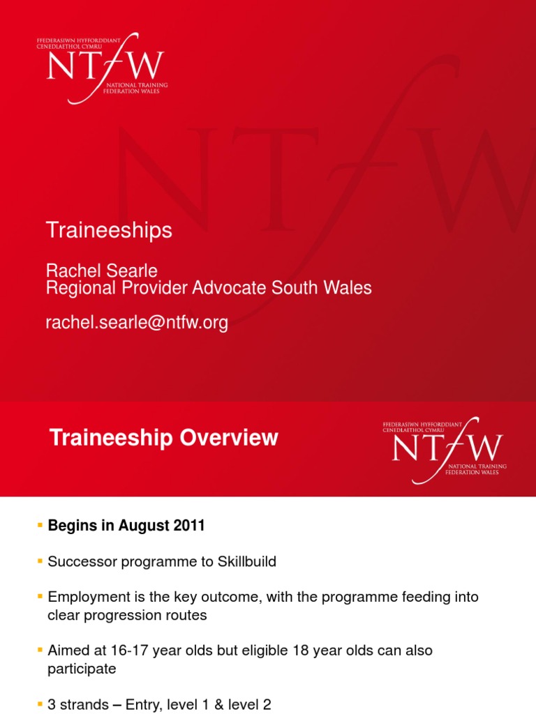 Traineeship Program Overview for Youth | PDF | Apprenticeship ...