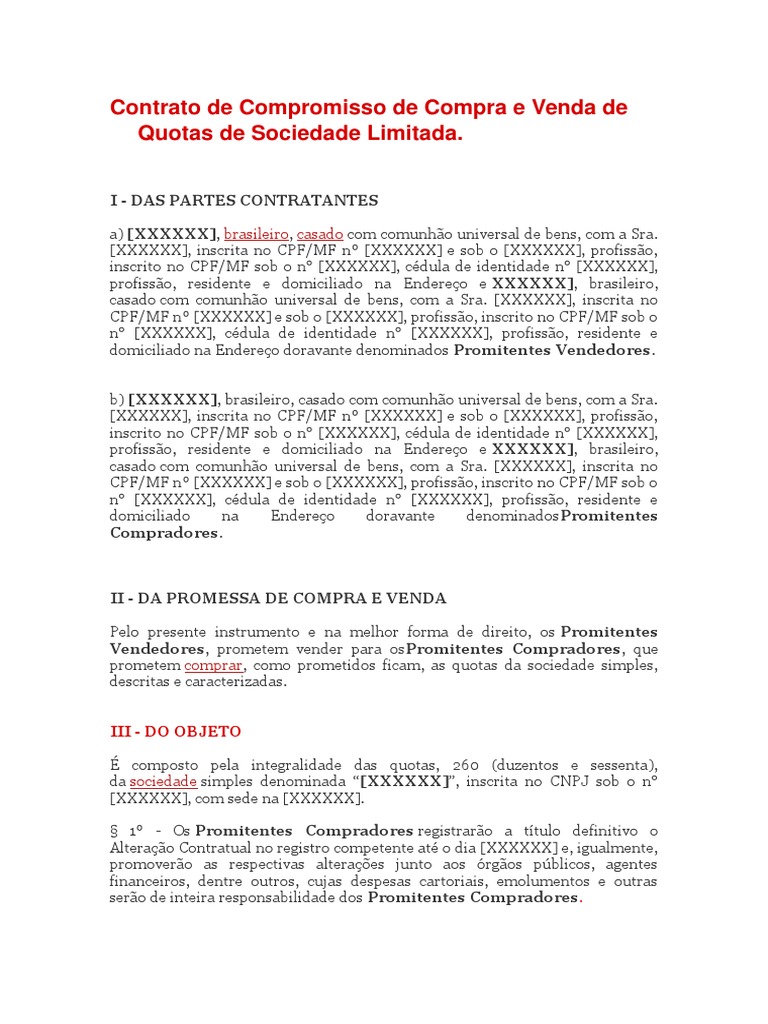 Como Declarar Venda De Quotas De Sociedade