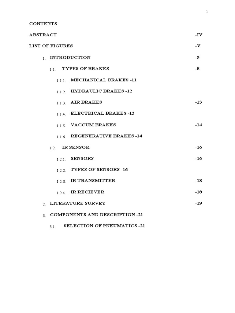 Automatic Reverse Braking System For Automobile Pdf Brake Valve