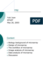 Microarray: Yuki Juan Ntust May 26, 2003