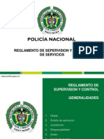 REGLAMENTO DE SUPERVISION Y CONTROL DE SERVICIOS PARA LA POLICÍA NACIONAL