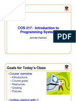COS 217: Introduction To Programming Systems!: Jennifer Rexford!