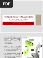 PRINCIPALES TEMAS SOBRE  COMUNICACIÓN