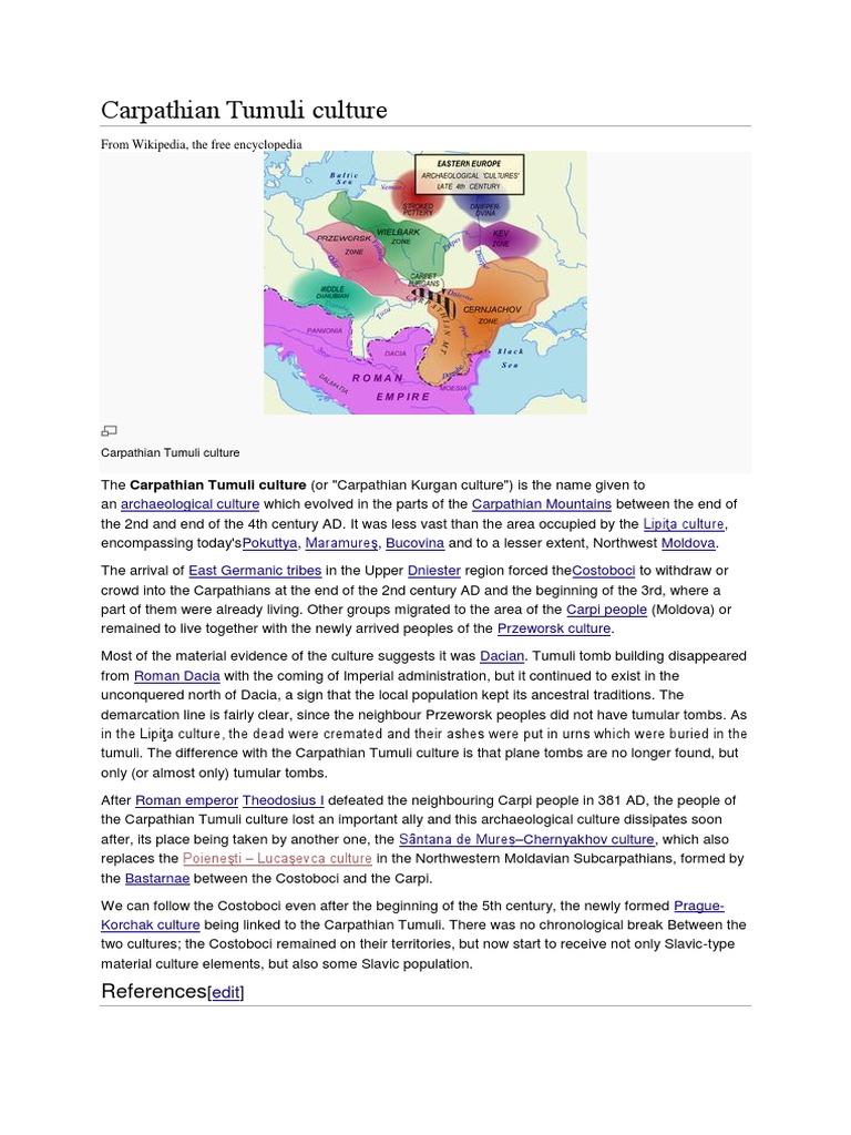 Carpathian Tumuli Culture PDF Iron Age Europe European Archaeology