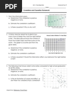 49 - Correlation and Causation Homework