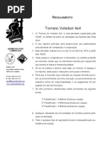Regulamento Torneio Voleibol 4x4 da Queima das Fitas 2014