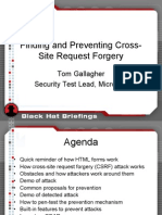 Finding and Preventing Cross Site Request Forgery