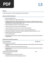 Teaching Resume