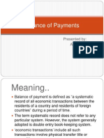 Balance of Payments: Presented By: Anuradha