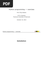 Python Programming - Exercises: Finn Arup Nielsen