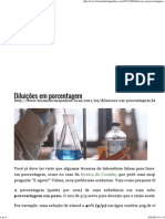 Diluições em Porcentagem - Biomedicina Padrão