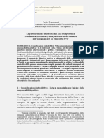 Franceschi Nedetto XVI e La Partecipazione Dei Fedeli Laici Alla Vita Pubblica