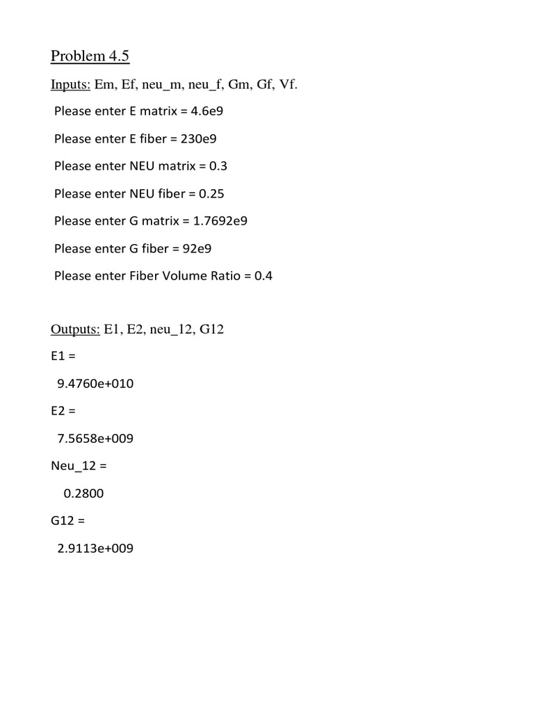 Composite Material Properties Analysis | PDF