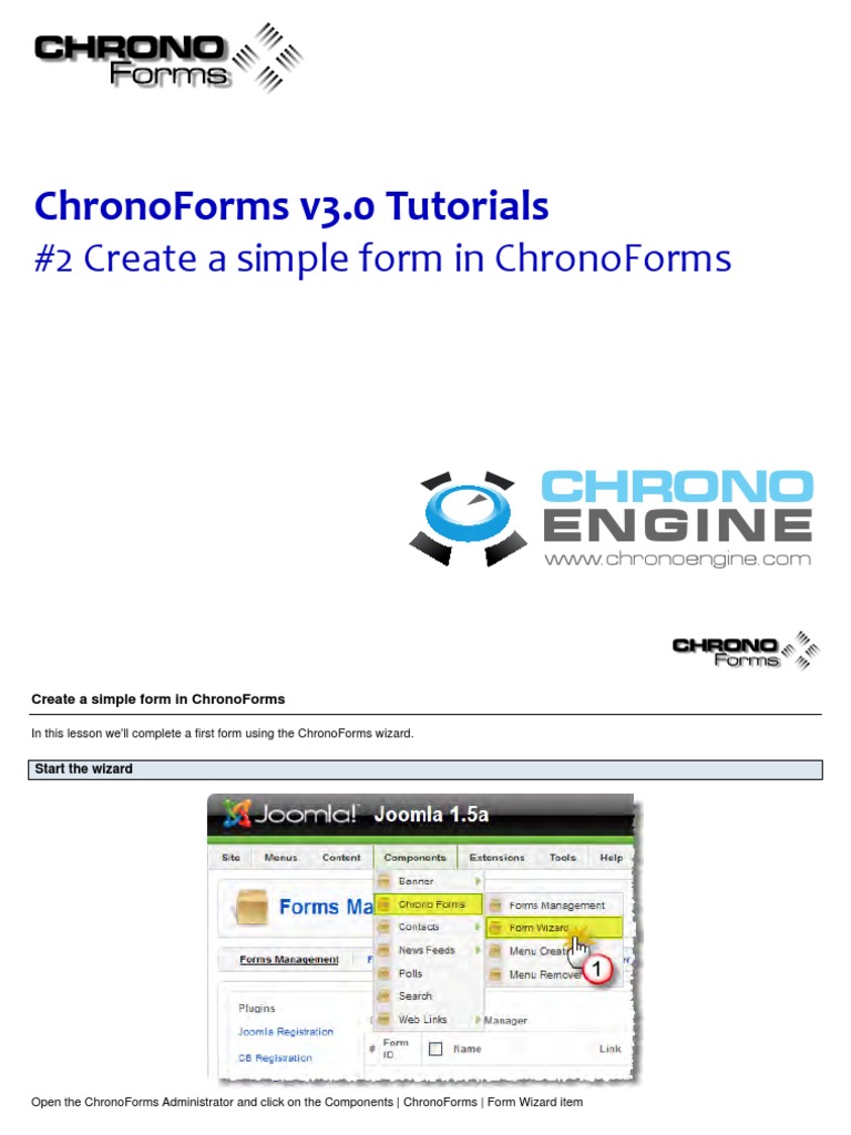 2 Create A Simple Form in ChronoForms | Download Free PDF | Button ...
