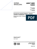 NBR 12655 - Concreto de Cimento Portland - Preparo Controle e Recebimento - 2006
