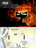 género narrativo DIFERENCIAR ENTRE AUTOR Y NARRADOR-