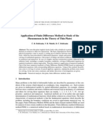 Application of Finite Difference Method to Study of the Phenomenon in the Theory of Thin Plates (1)