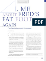 Tell Me About Freds Fat Foot Again - Four Tips For Successful Pa Lessons 1