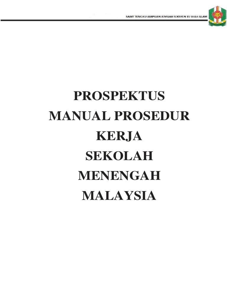 Manual Prosedur Kerja Pdf