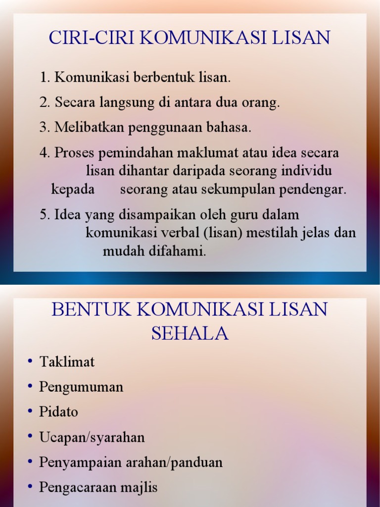 Komunikasi Lisan Pdf
