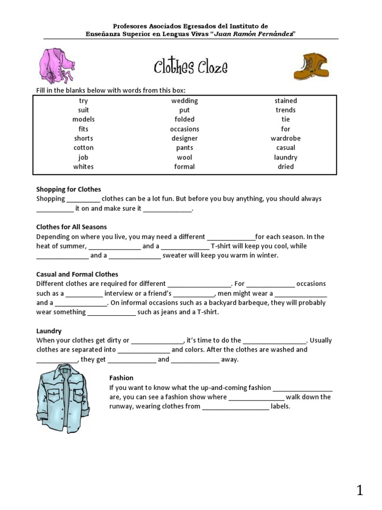Vocabulary Clozes 2 PDF Meal Mortgage Loan